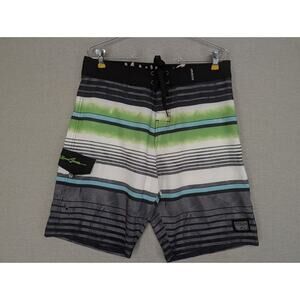 Maui and Sons Swim Trunks Size 32 Black Shark 4 Way Stretch -1025F98